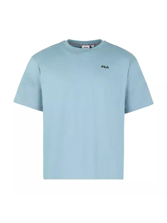 Fila Ανδρικό T-shirt Γαλάζιο με Λογότυπο