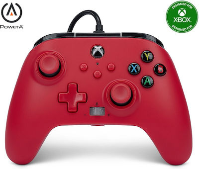 PowerA Enhanced Wired Gamepad pentru Xbox Series Artisan Red
