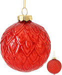 Hängendes Kugel Ornament Ornament Glas Rot 8cm ...