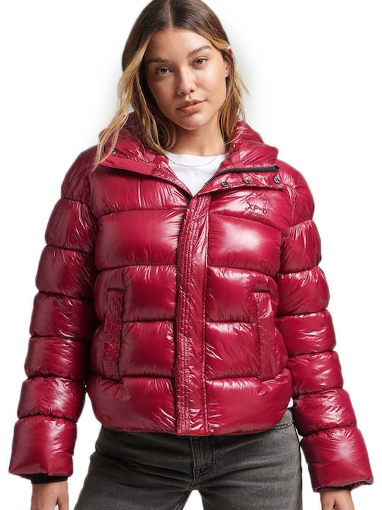 Superdry D3 Code Xpd Κοντό Γυναικείο Puffer Μπο...