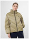 Women's for Hiking Short Puffer Jacket for Winter Beige