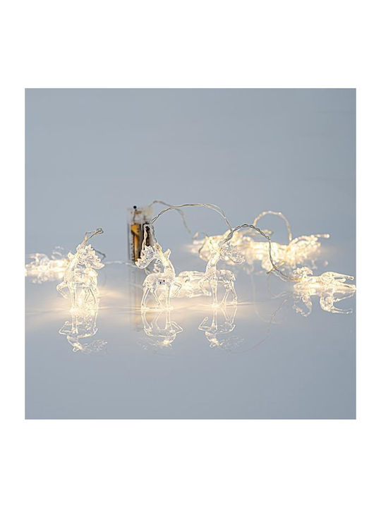 10 Lichterketten LED 1.35m. Warmes Weiß Batteri...