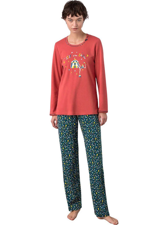 Vamp Winter Damen Pyjama-Set Red Strudel