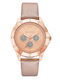 Juicy Couture Γυναικείο Ρολόι 38mm Χρονογράφος Μπαταρίας με Ροζ Χρυσό Δερμάτινο Λουράκι