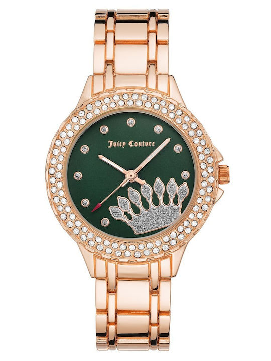 Juicy Couture Women's Watch with Pink Gold Metal Bracelet