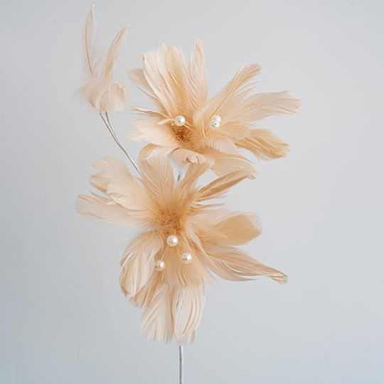 Eurolamp Christmas Decorative Flower 82cm Flower with Feathers