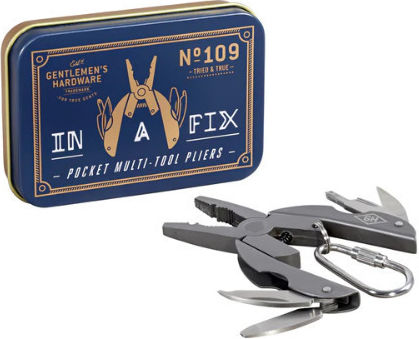 Gentlemen's Hardware GEN167 Multi-tool Keychain Gray in Sheath