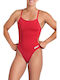 Arena Team Challenge Solid Athletic One-Piece Swimsuit Red