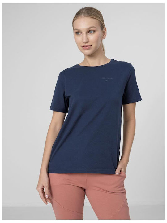 4F Damen Oversized T-Shirt Marineblau