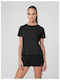 4F Damen Sportlich T-shirt Schwarz