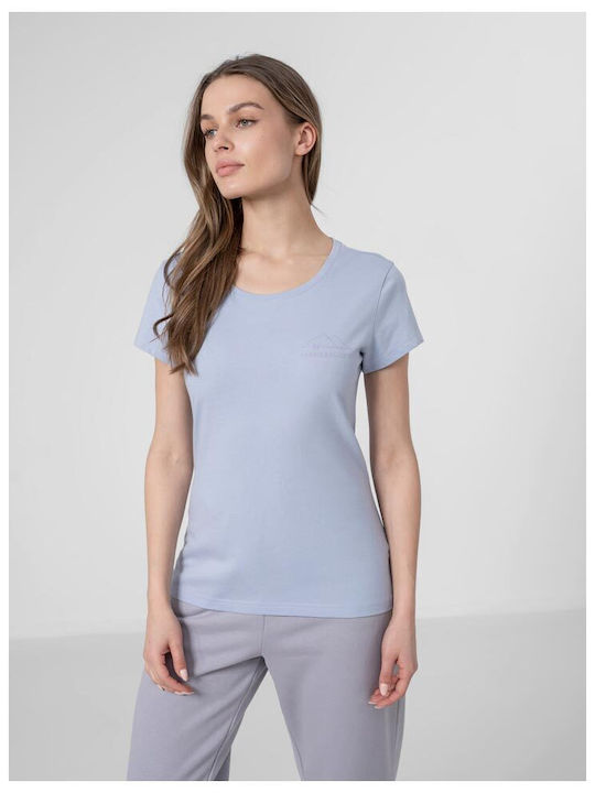 4F Women's Athletic T-shirt Light Blue