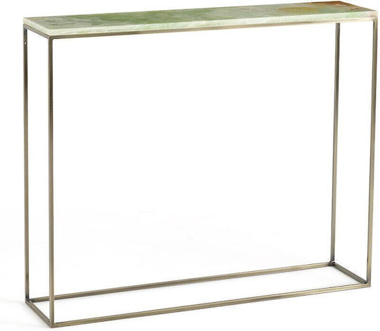 Consolă Metalică Cu Suprafeță Din Marmură L90xL22xÎ75cm