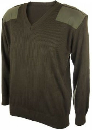 Woodland Pullover Militär in Khaki Farbe (Colombia) V-Ausschnitt