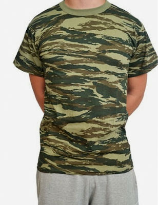 Short Sleeve T-shirt Military Greek Army In Khaki Colour