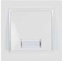 Eurolamp Complete Wall Push Bell Button with Frame White 152-10111