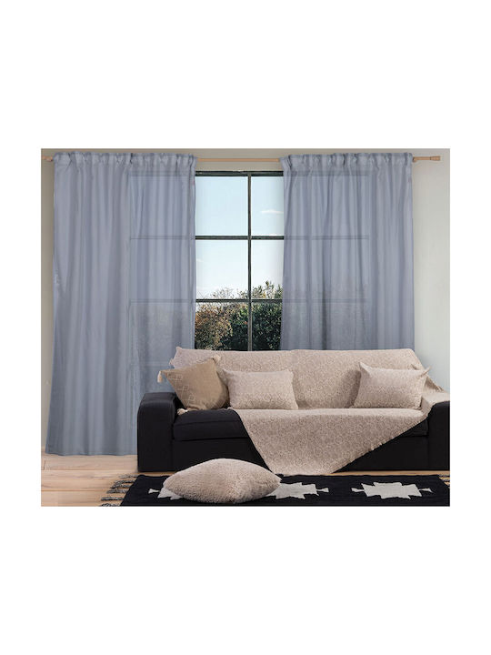Nef-Nef Homeware Vorhang mit Bleistiftfalten Antel Aqua 140x270cm