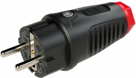 PCElectric Wasserdicht Stecker Männlich Schuko Schwarz