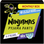 Pampers Ninjamas Boy Πάνες Βρακάκι για 17-30kg 60τμχ