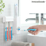 InnovaGoods Toothbrush Support Base with Automatic Toothpaste Dispenser Wallpaper Plastic White