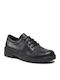 Girls Leather Moccasins with Laces Casey Black