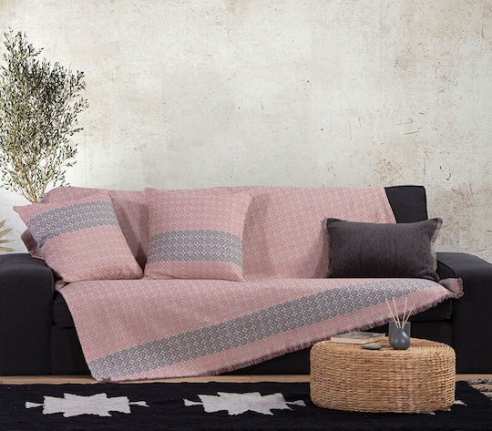 Nef-Nef Homeware Guaver Sofa Throw 2 Seater 170x250cm Pink