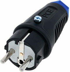 PCElectric Taurus 2 Στεγανό Φις Ρεύματος Αρσενικό Σούκο Μαύρο