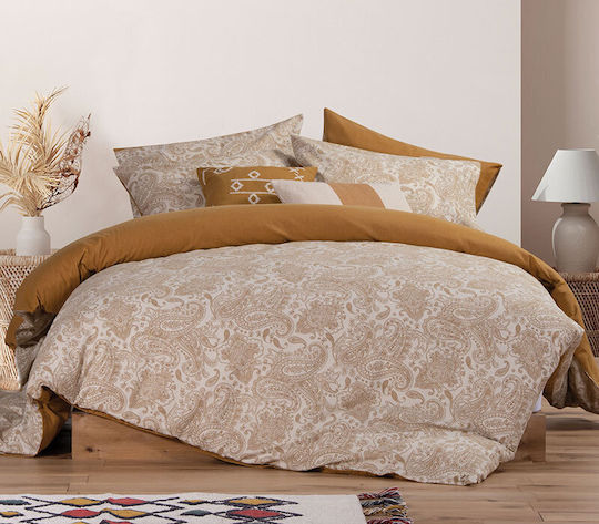 Nef-Nef Homeware Honor Σετ Σεντόνια Μονά Φανελένια 160x260εκ. Mustard (3τμχ)