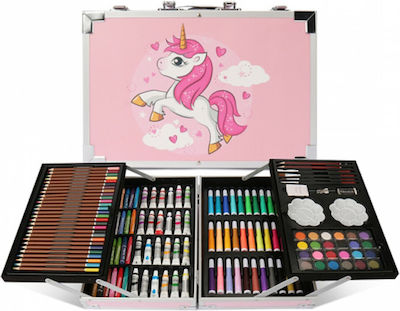 Unicorn Colouring Set in Case 34.5x23.5cm 145pcs