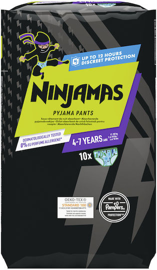 Pampers Πάνες Βρακάκι Ninjamas Boy για 17-30kg 10τμχ