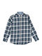 Long Sleeve Flannel Checked Shirt Green/Blue/Grey