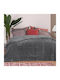 Nef-Nef Homeware Duvet Cover with Hollowfiber Filling Super Double 240x220cm Redict 23 Dark Gray 300 GSM