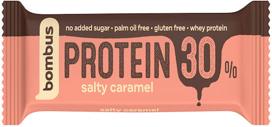 Bombus Protein Μπάρα με 30% Πρωτεΐνη & Γεύση Salted Caramel 50gr