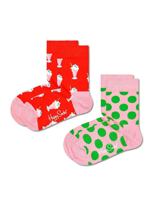 Happy Socks Boys 2 Pack Knee-High Socks Milkshake Multicolour