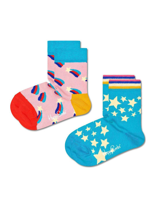 Happy Socks Kids' Socks Knee-High Shooting Star Multicolored 2 Pairs