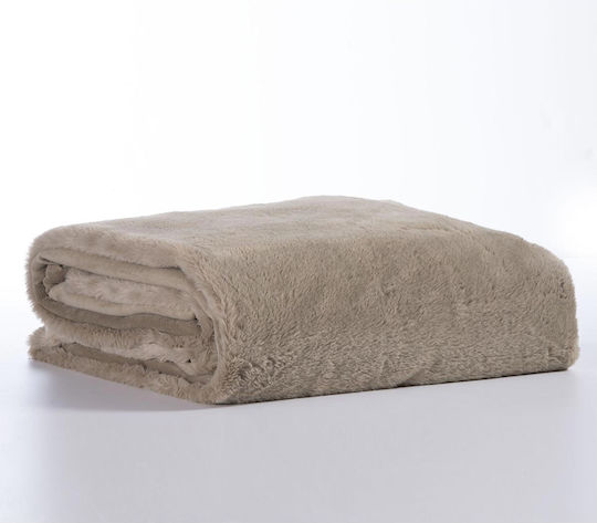 Nef-Nef Homeware Топло Супер Кинг Одеяло 240x220см Бежово