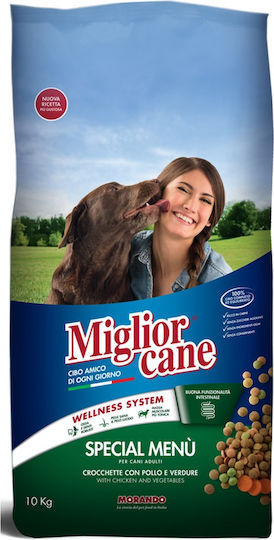 Morando Miglior Cane Special Menu 10kg Dry Food for Adult Dogs with Chicken and Vegetables