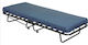 Napoli Pat Pliant cu Saltea 9cm Single Negru 190x80cm