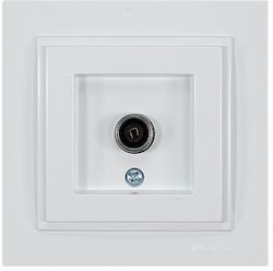 Eurolamp Priză antenă TV Aerian în culoarea Alb 152-10143