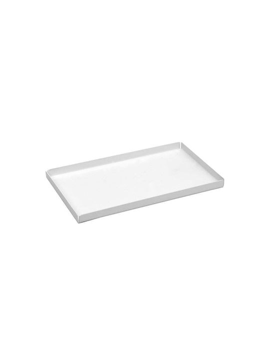 Pam & Co Metallic Soap Dish Countertop White