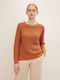 Tom Tailor Damen Langarm Pullover Orange