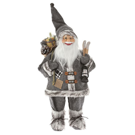 Dekorativer Weihnachtsmann Gray aus Stoff 60cm