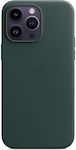 Apple Leather Case with MagSafe Coperta din spate Piele Forest Green (iPhone 14 Pro Max) MPPN3ZM/A