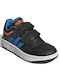 Adidas Kids Sports Shoes Basketball Hoops 3.0 Cf with Velcro Core Black / Blue Rush / Impact Orange