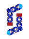 Happy Socks Candy Cane & Cocoa Ανδρικές Κάλτσες Black/Blue 2Pack