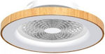 Mantra Tibet 7126 Deckenventilator 65cm mit Licht, WiFi und Fernbedienung Wood/White