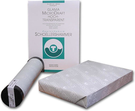 Schoeller Natürliches Transparentpapier Album 100 Blätter Durchsichtig 55gr 61x86cm