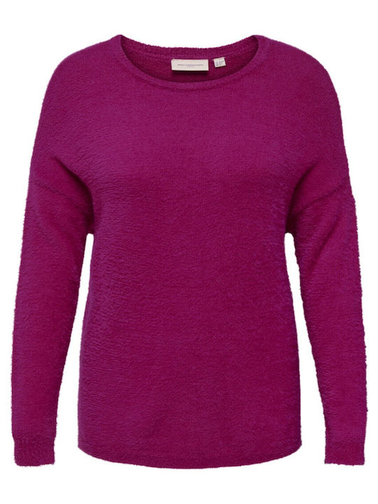 Only Women's Long Sleeve Sweater Fuchsia