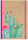 Next Caiet Cu dungi B5 80 de Foi 2 de Subiecte Trends Cactus Flexi cu elastic Cactus 1buc