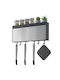 Metaltex Tango Wall Mounted Metallic Silver Paper Towel Holder 37.5x24.4x7cm 254412