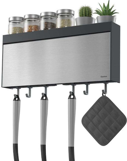 Metaltex Tango Βάση για Χαρτί Κουζίνας Επιτοίχια Μεταλλική Ασημί 37.5x24.4x7cm 254412